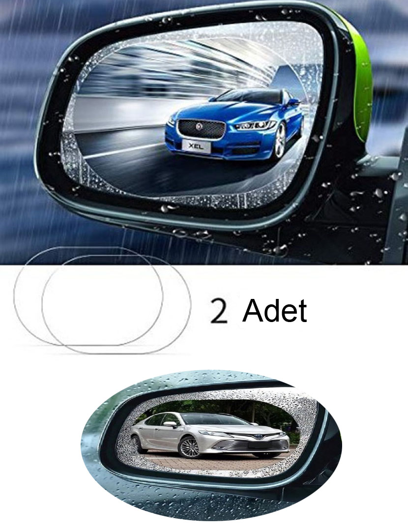 Araç Ayna Yağmur Koruyucu Siper + Yağmur Kaydırıcı Film