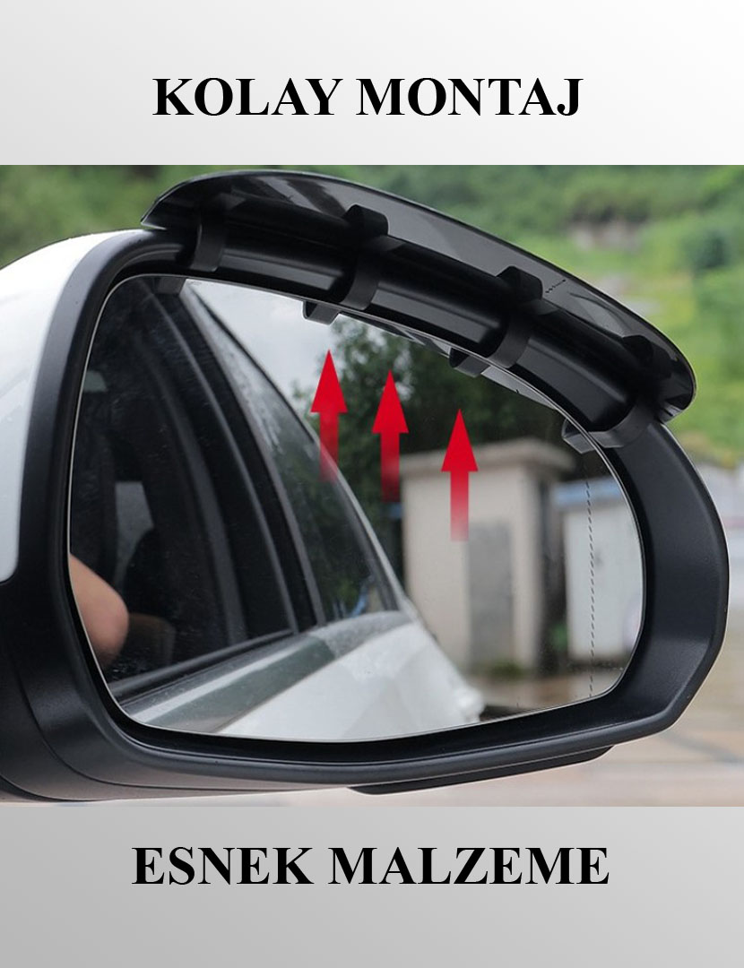 Araç Ayna Yağmur Koruyucu Siper + Yağmur Kaydırıcı Film