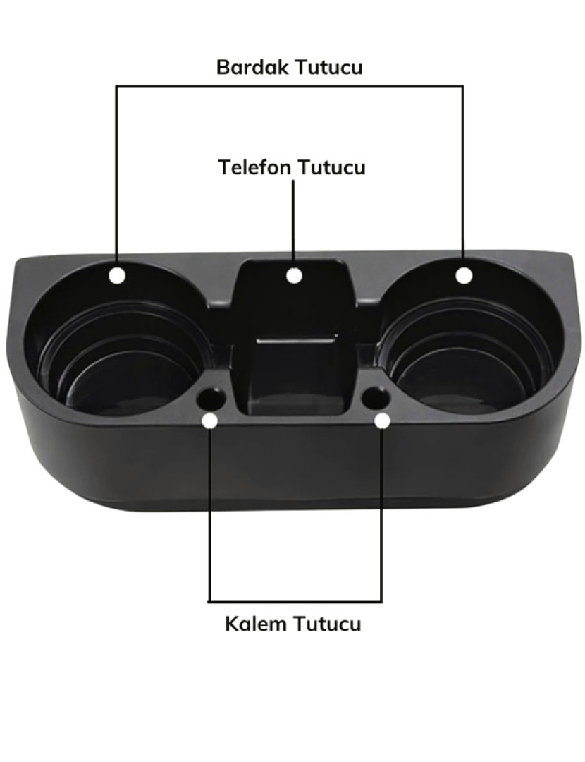 Araç İçi Koltuk Yanı ve Koltuk Arkası Bardak Tutucu