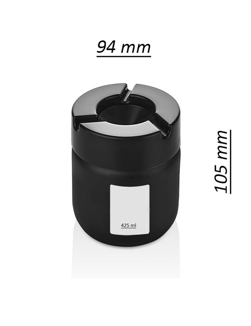 Lazer İşlemeli Cam Eco Oto Kül Tablası Kokusuz Siyah