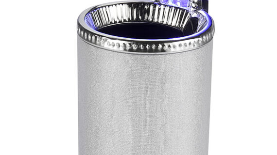 RGB 7 Renkli Led Işıklı Kapaklı Lüks Oto Küllük