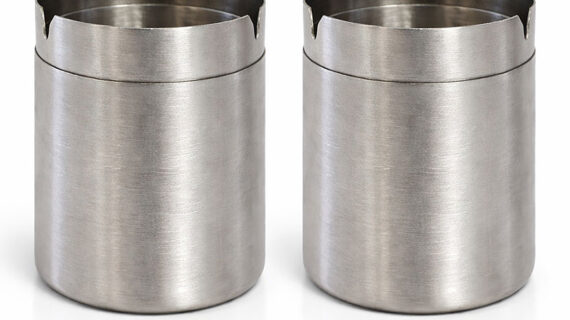Paslanmaz Çelik Kapaklı Kokusuz Küllük  | Ev, İş Yeri ve Araç Küllüğü – 2 Adet